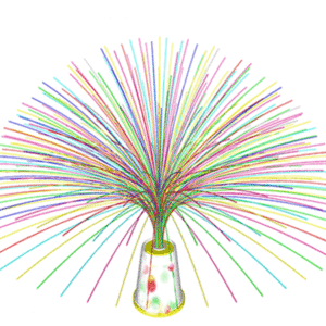 LED무지개 광섬유꽃(5인 세트)