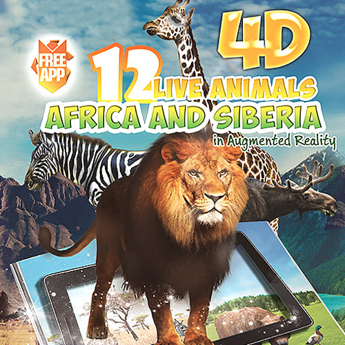 4D 증강현실 컬러링북(아프리카와 시베리아의 동물)
